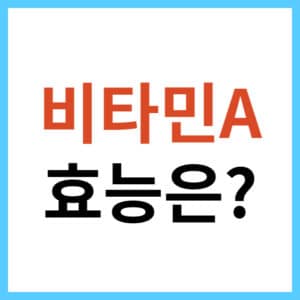 비타민A 효과