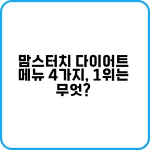 맘스터치 다이어트 햄버거 추천