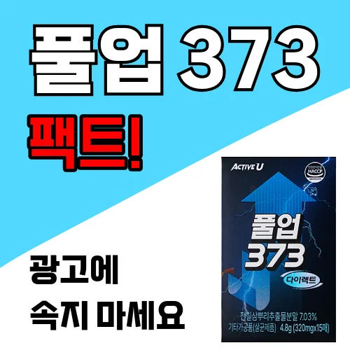 풀업373 팩트! 광고에 속지 마세요. 라는 문구와 함께 풀업373 다이렉트 제품 사진이 포함된 썸네일 이미지.